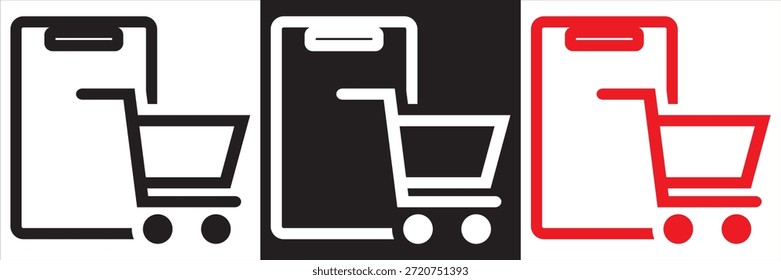 Conjunto de iconos de tienda de Web para interfaz de comercio electrónico. Iconos mínimos de la tienda de Web que muestran el Carrito, la estrella, el sobre y los símbolos de la tienda, diseñados para Sitios web de comercio electrónico, App e interfaces de compras en línea. EPS10AI.

