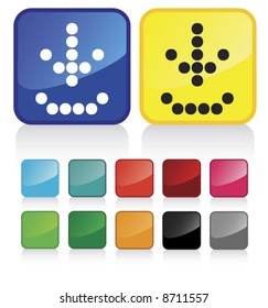 web shopping cart buttons - and suggested colors with glossy aspect - check my gallery for other similar vectors