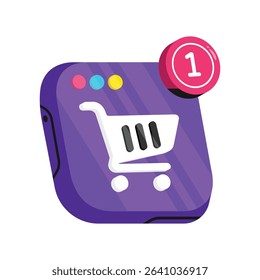 Web Shopping Cart Vector style icon. Eps 10 file