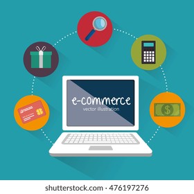 web shopping ecommerce online icon vector illustration design