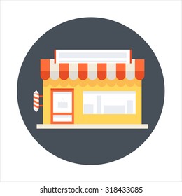 Web shopping flat style colorful, vector icon for info graphics, websites, mobile and print media.