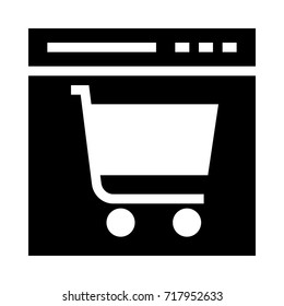 Web shopping icon