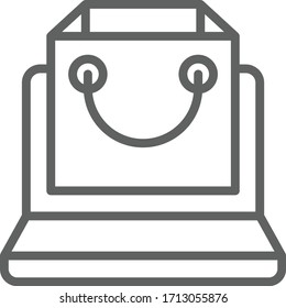 web shopping icon vector illustration flat