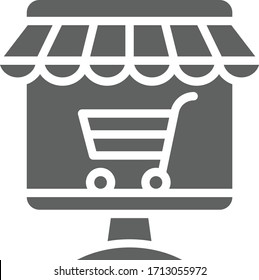 Web-Shopping-Icon-Vektorillustration