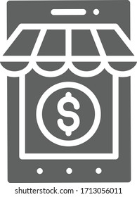 icono de compra web ilustración vectorial plana