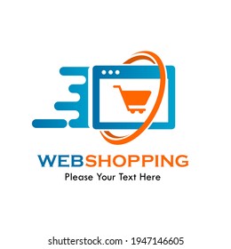 Web shopping logo template illustration
