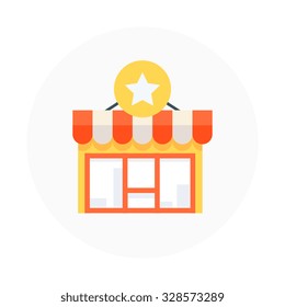 Web shopping, my shop theme flat style colorful, vector icon for info graphics, websites, mobile and print media.