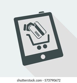 Web shopping vector icon