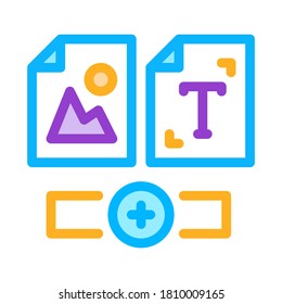 web side image and text icon vector. web side image and text sign. color symbol illustration