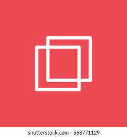Web Sign Cascade Flat Icon On Red Background