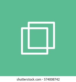 Web Sign Cascade Flat Icon On Green Background