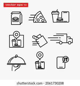 
web sign icon, fast food icon and ready to deliver