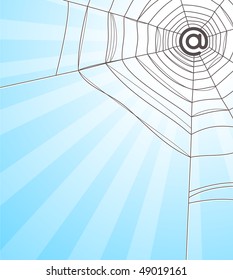 Web with a sign on e-mail instead of a spider