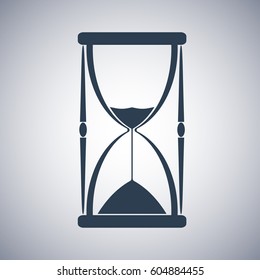 Web silhouette icon. Hourglass design vector illustration