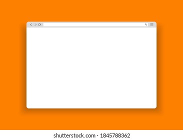 Web Simple Browser Fenster. Einfaches Browserfenster. Flache Vektorgrafik.