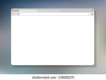 Web Simple Browser Window White, Color Background, Flat