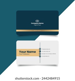 Diseño simple de la tarjeta de visita de la Web. tarjeta de nombre moderna creativa y tarjeta de visita. Diseño limpio. plantilla de diseño corporativo, plantilla de negocio profesional limpio, tarjeta de visita. elegante