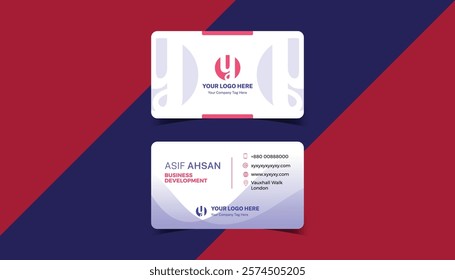 Web Simple Business Card Layout. creative modern name card and business card. Clean Design. corporate design template, Clean professional business template, and visiting card.