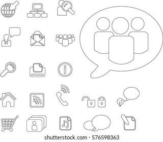 web or simplified graphic symbols