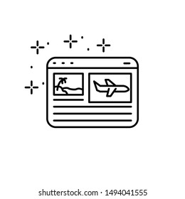 Web site, airplane icon. Element of gap icon
