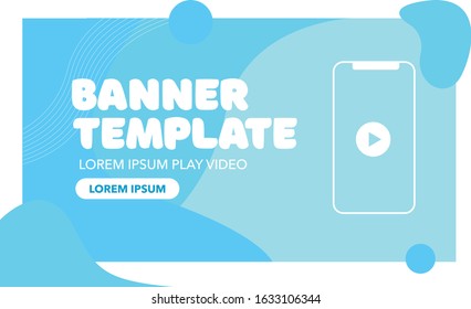 web site banner template. blue banner template.