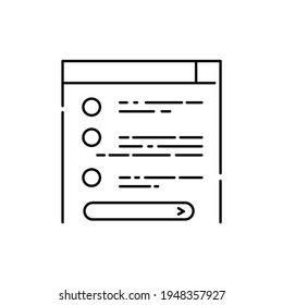 Web site black line icon. Pictogram for web page, mobile app, promo. UI UX GUI design element. Editable stroke.