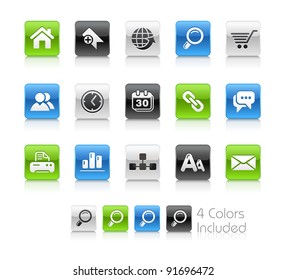 Web Site Buttons  / The file Includes 4 color versions in different layers.