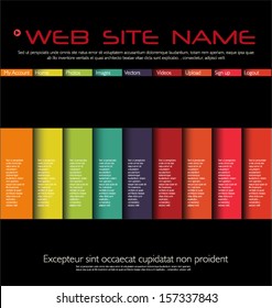 Web site colorful design template