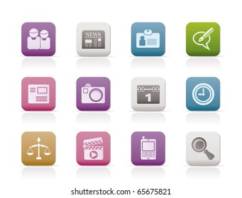 web site, computer and business icons - vector icon set