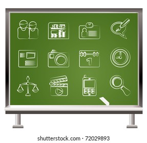web site, computer and business icons - vector icon set