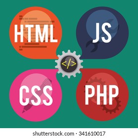 Web site concept with online icons design, vector illustration 10 eps graphic