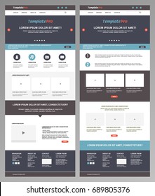 Web Site Design For Business, Vector Template.