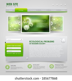 Web site design. Ecology background