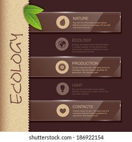 Web site design. Ecology background