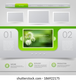 Web site design. Ecology background