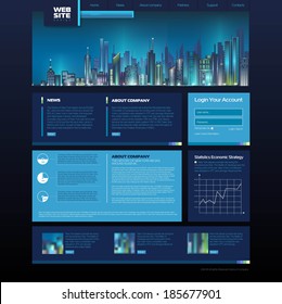 Web site design. night city