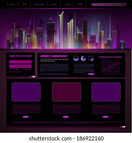 Web site design. night city