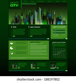 Web site design. night city