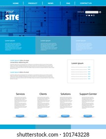 Web site design template