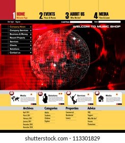Web site design template