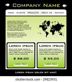 Web site design template