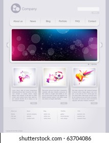 Web site design template