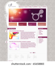 Web site design template