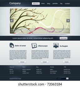 Web site design template