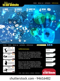 Web site design template 4, vector