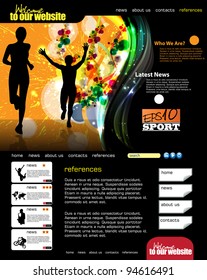 Web site design template 4, vector