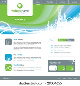 Web site design template 5, vector