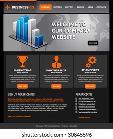 Web site design template 6, vector