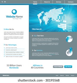 Web site design template 7, vector