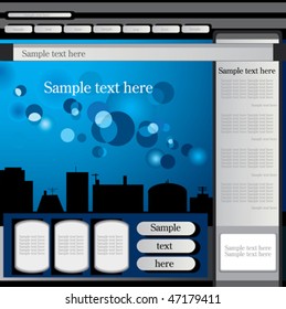 Web site design template, background vector